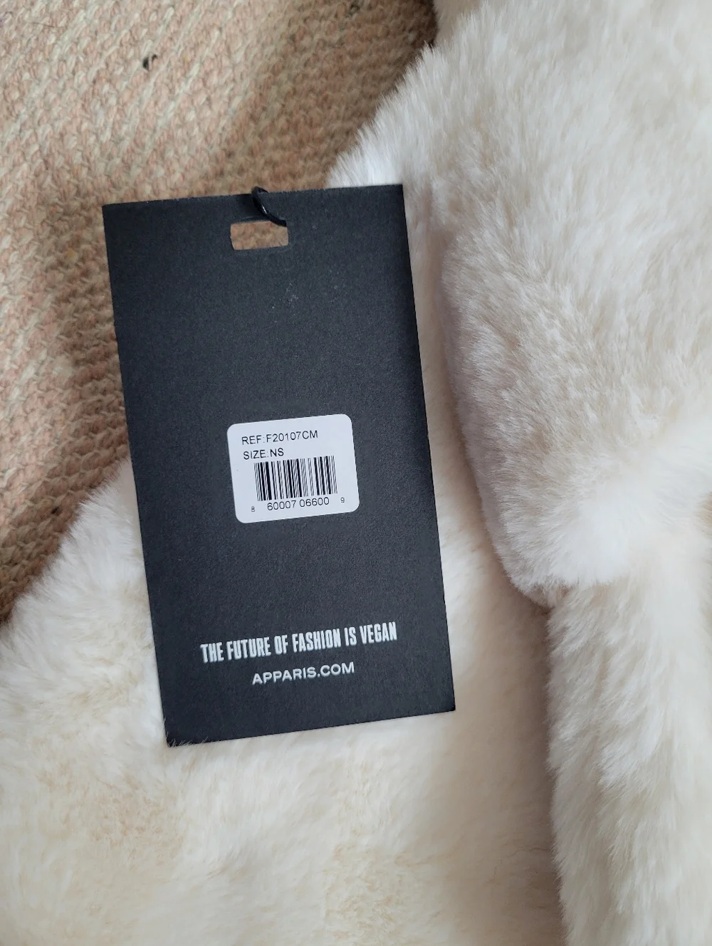 APPARIS Bambi‎ Faux Fur Scarf in Cream